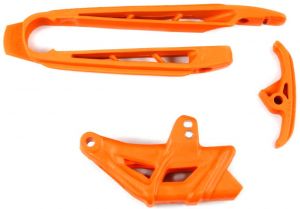 UFO Vodítko reťaze zadné + predné KTM SX-SX-F 07-10/EXC-EXC-F 08-10, oranžová