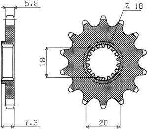 reťazové koliesko SUN32212, SUNSTAR (12 zubov) SUZUKI RM 125, RM-Z 250