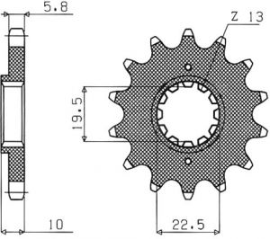 reťazové koliesko SUN32315, SUNSTAR (15 zubov) BETA, SUZUKI