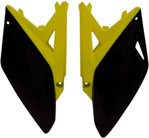 bočné číselné tabuľky, RTECH (čierno-žlté, pár) SUZUKI RM-Z 250 (10-18)