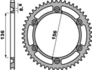 rozeta PBR 4365 44 SUZUKI DR 650 SE 96-04 (+2) (JTR1791.44) 525
