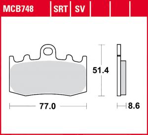 TRW LUCAS brzdové platničky KH606 (SV sinter) BMW G 310 GS 17-, BMW G 310 R 16-