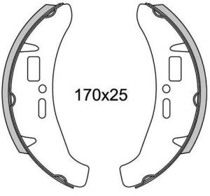 brzdové obloženie (drážkované) NEWFREN (2 ks v balení)