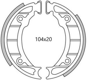 brzdové obloženie (štandardný materiál) NEWFREN (2 ks v balení)