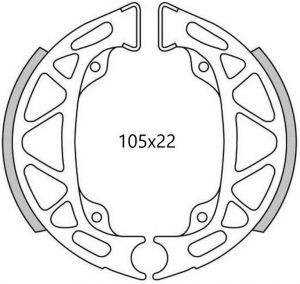 brzdové obloženie (štandardný materiál) NEWFREN (2 ks v balení)