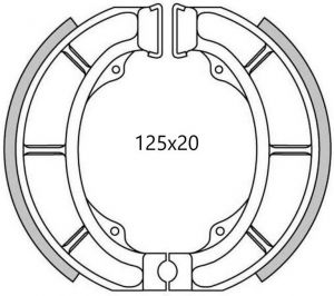 brzdové obloženie (štandardný materiál) NEWFREN (2 ks v balení)