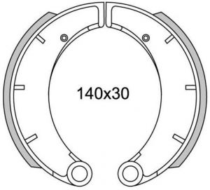 brzdové obloženie (štandardný materiál) NEWFREN (2 ks v balení)