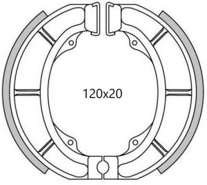 brzdové obloženie (štandardný materiál) NEWFREN (2 ks v balení)