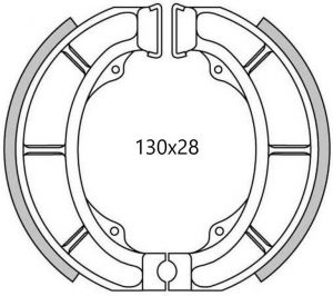 brzdové obloženie (štandardný materiál) NEWFREN (2 ks v balení)