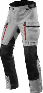 REVIT nohavice na motocykel SAND 4 H2O REVIT, strieborná/čierna