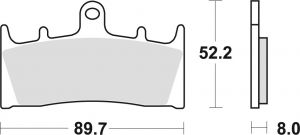 TRW LUCAS brzdové platničky (GF039) KH188, kovový sinter, KAWASAKI ZX 6 R 98-02