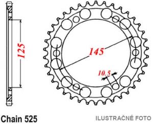 CHT zadná rozeta 869, 42 zubov, vhodná pre modely YAMAHA TDM 850 96-98
