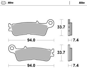 MOTO-MASTER brzdové platničky GF403 (NITRO) YAMAHA YZF 250 '21-, WRF 450 '21