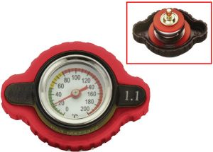 Viečko chladiča s ukazovateľom teploty (1,8 Bar) KTM, červený (zátka chladiča)