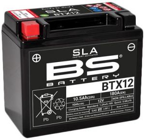 Batéria 12V, BTX12 (YTX12-BS), 12V, 10Ah, 180A, BS-BATTERY 150 x 87 x 130 mm
