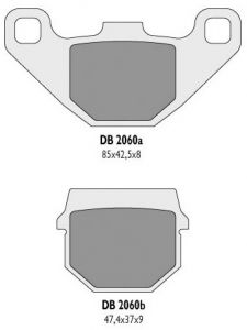 DELTA BRAKING brzdové platničky (GF042) KH83, KAWASAKI KX 80, KDX 125, KMX 200