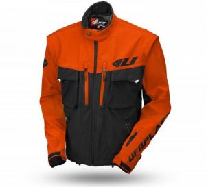 UFO enduro bunda s odnímateľnými rukávmi TAIGA, čierno-oranžová, 2023