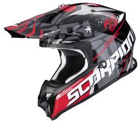 SCORPION prilba na motocykel VX-16 EVO AIR ROK BAGOROS, čierna/červená