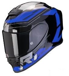 SCORPION prilba na motocykel EXO-R1 EVO AIR BLAZE, čierna/modrá