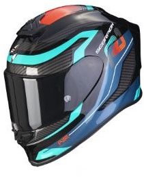 SCORPION prilba na motocykel EXO-R1 EVO AIR VATIS, čierna/modrá/červená