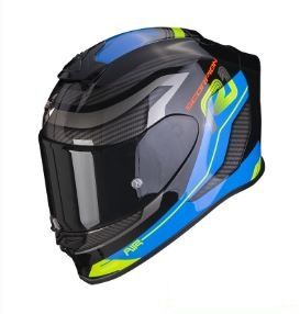 SCORPION prilba na motocykel EXO-R1 EVO AIR VATIS, čierna/modrá/zelená