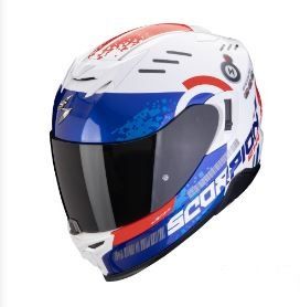 SCORPION prilba na motocykel EXO-520 EVO AIR TITAN, biela/modrá/červená
