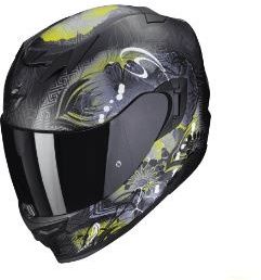 SCORPION prilba na motocykel EXO-520 EVO AIR MELROSE, matná čierna/žltá