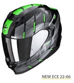 SCORPION prilba na motocykel EXO-520 EVO AIR MAHA, čierna/zelená