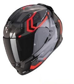 SCORPION prilba na motocykel EXO-491 SPIN, čierna/červená
