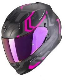 SCORPION prilba na motocykel EXO-491 SPIN, čierna/ružová