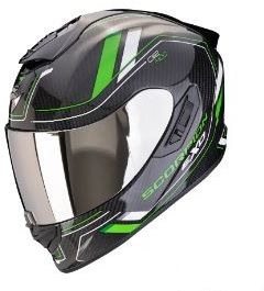 SCORPION prilba na motocykel EXO-1400 EVO II CARBON AIR MIRAGE, čierna/zelená