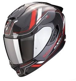 SCORPION prilba na motocykel EXO-1400 EVO II CARBON AIR MIRAGE, čierna/červená