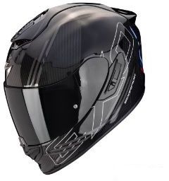 SCORPION prilba na motocykel EXO-1400 EVO II CARBON AIR REIKA, čierna/strieborná