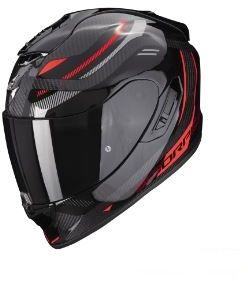 SCORPION prilba na motocykel EXO-1400 EVO CARBON AIR KYDRA, čierna/červená