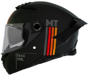 MT prilba na motocykel FF118SV THUNDER 4 SV MIL A11, matná čierna s oranž. pásik