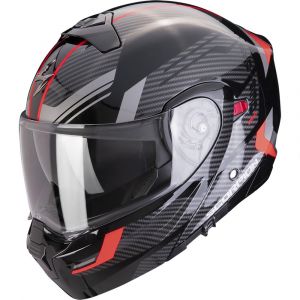 SCORPION prilba na motocykel EXO-930 EVO SIKON, čierna/strieborno/červená