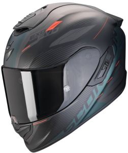 SCORPION prilba na motocykel EXO-1400 EVO II AIR LUMA, matná čierna/zelená