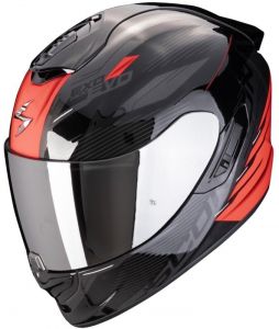 SCORPION prilba na motocykel EXO-1400 EVO II AIR LUMA, čierna/červená
