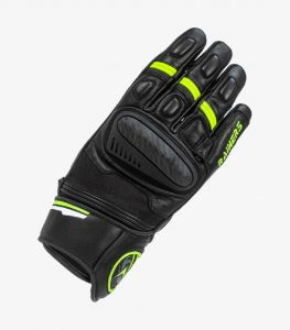 Kožené rukavice na motocykel  Rainers TECNO čierna neón