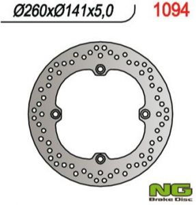 NG zadný brzdový kotúč (260x141x5) (4x10,5 mm), KAWASAKI, SUZUKI