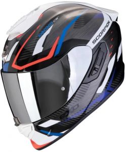 SCORPION prilba na motocykel EXO-1400 EVO II AIR ACCORD, čierna/modrá/biela