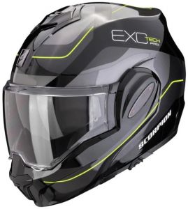 SCORPION preklápacia prilba na motocykel EXO-TECH EVO PRO COMMUTA, čierna/žltá