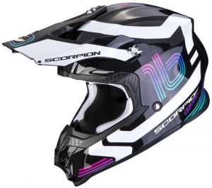 SCORPION prilba na motocykel VX-16 EVO AIR TUB METAL, čierna/biela
