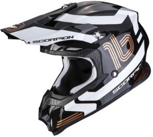 SCORPION prilba na motocykel VX-16 EVO AIR TUB METAL, čierna/zlatá