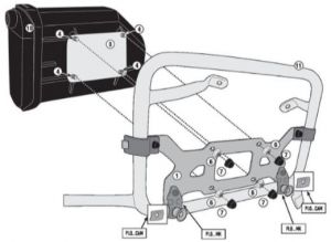 KAPPA KTL1192KIT montážna sada preToolbox KS250, HONDA NC 750X