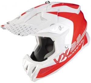 SCORPION motokrosová prilba  VX-22 AIR ARES,MIPS , biela/neon  oranžová