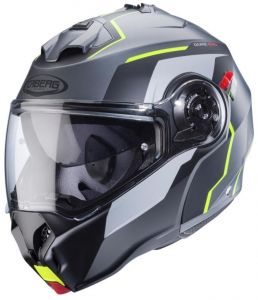 Výklopná prilba Caberg DUKE Evo MOVE šedá / čierna / fluo žltá