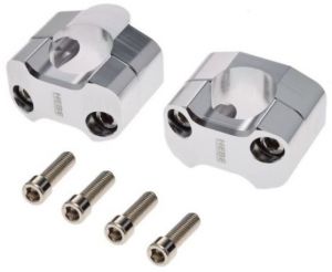 HEBE univerzálny nádstavec na zvýšenie riadidiel z 22mm na 28,6 mm  strieborný