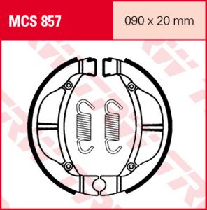 Brzdové čeluste zadné 90x20mm KAWASAKI KLX, KX; SUZUKI RM 60/80/110 1985-2018