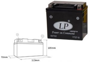 batéria 12V, YTZ7S GEL, 6Ah, 130A, bezúdržbová GEL  112X69X103 LANDPORT